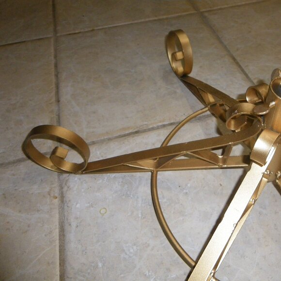 Handcrafted Iron Welded Metal Ornate Stand - Holiday or Anything - Unique! - Picture 2 of 5